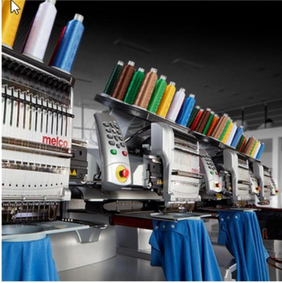 Embroidery machine workshop floor